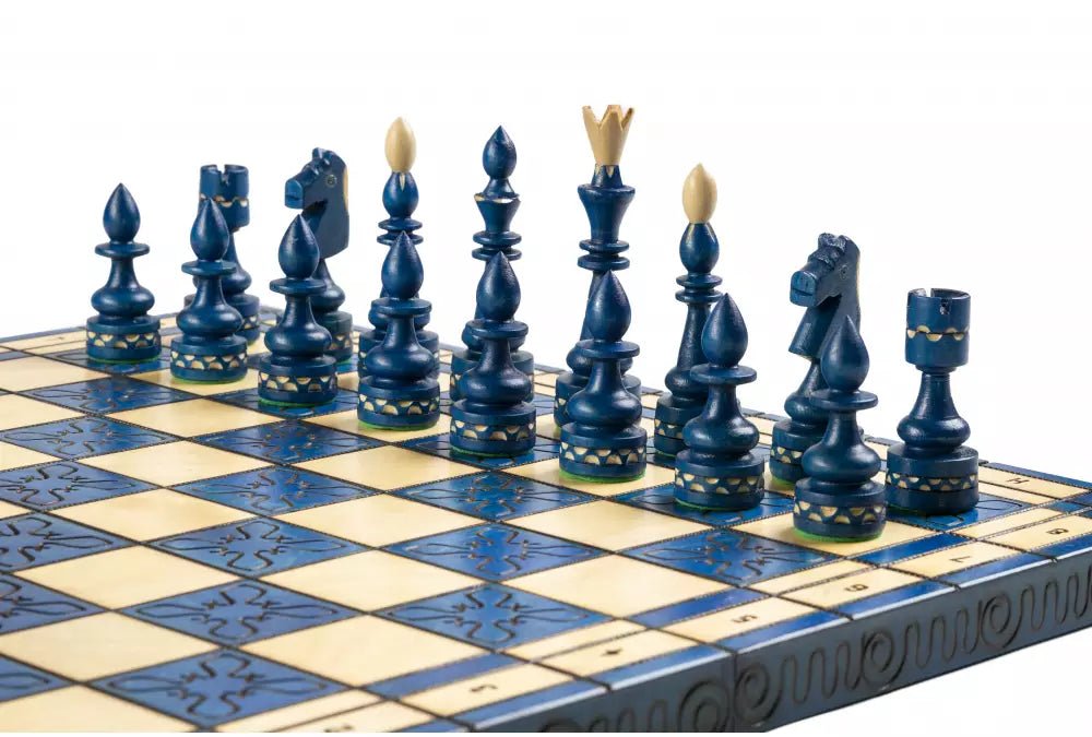 Indian Chess Set Blue