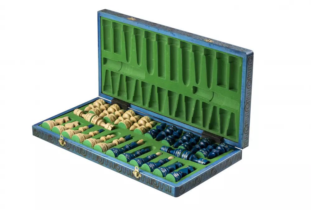 Indian Chess Set Blue